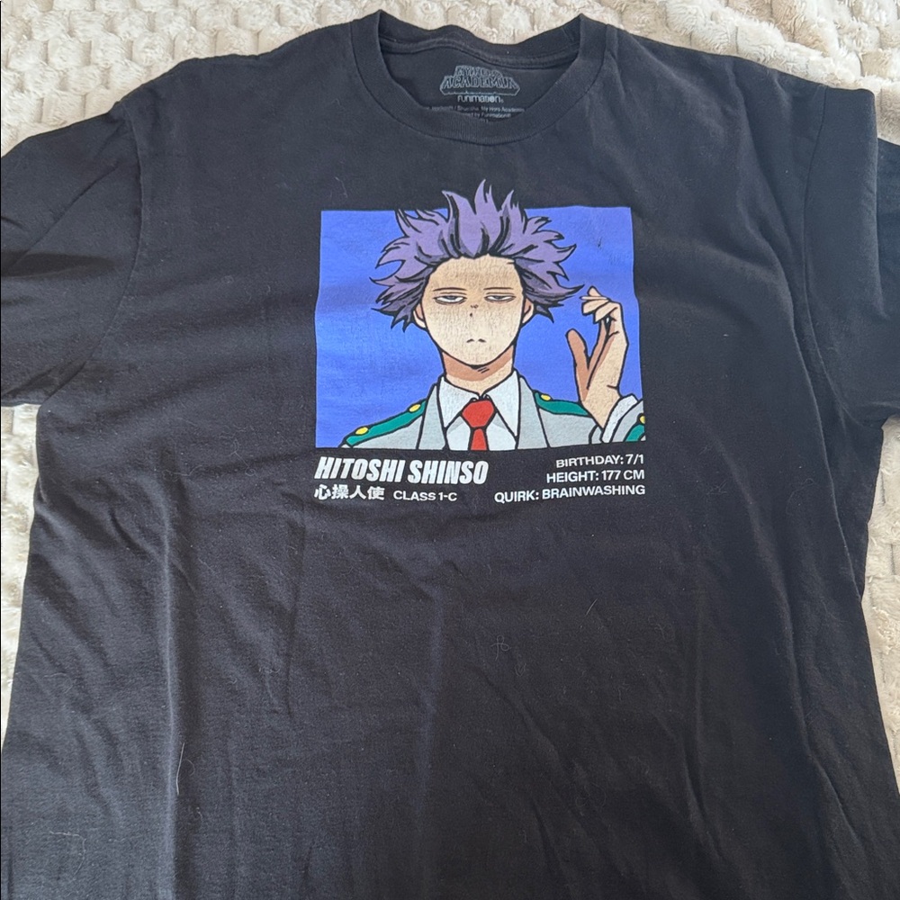 Black Graphic T-Shirt- My Hero Academia